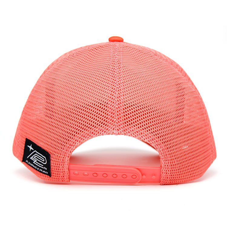 Bold Slogan Foam Trucker Hat – Orange 5 Panel Mesh Cap