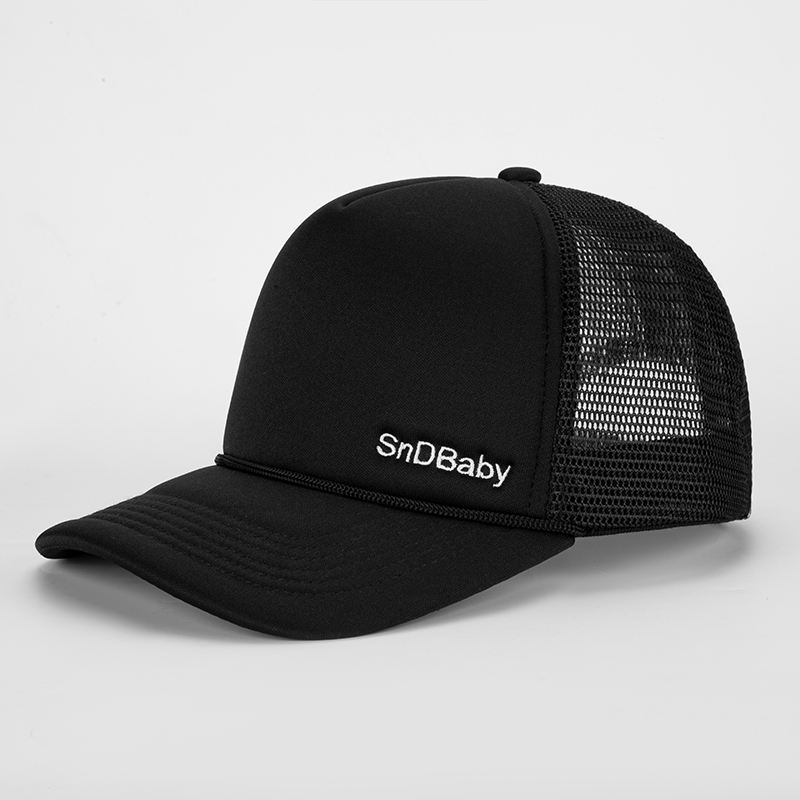 SnDBaby Black Mesh Back Foam Trucker Cap – Casual Street Style Hat