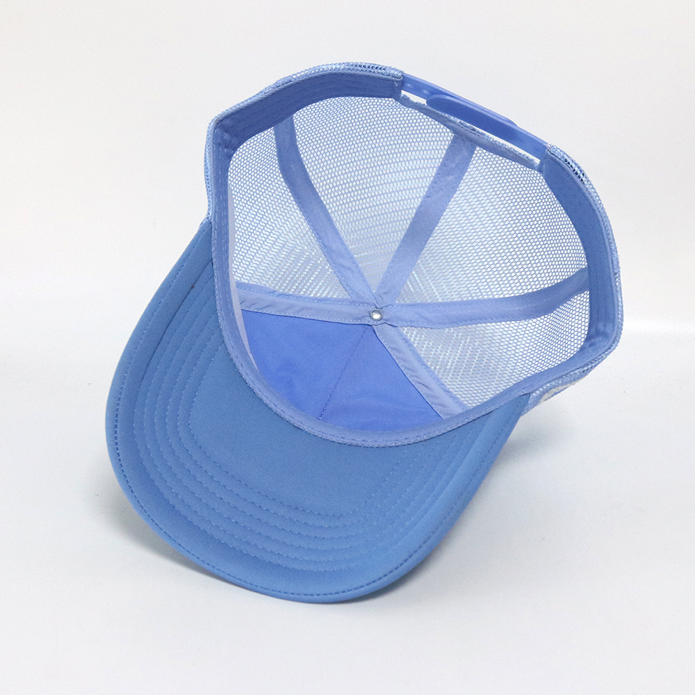 Blue Star Embroidered Foam Trucker Cap Breathable Mesh Snapback Hat