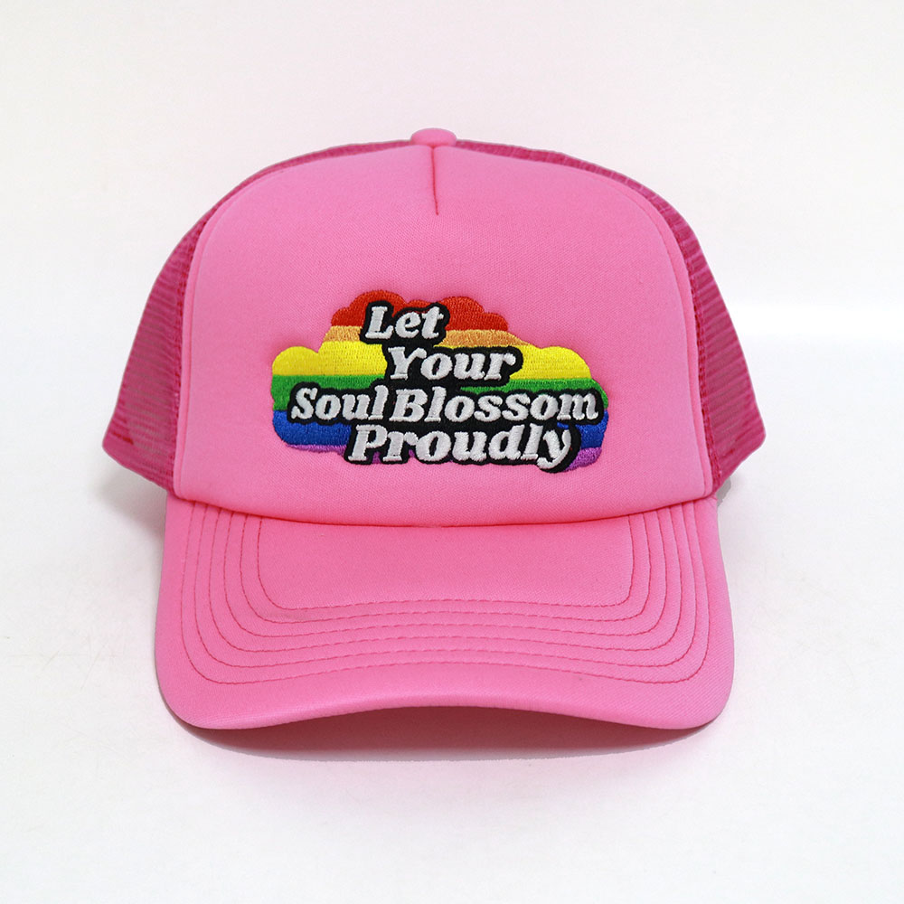 Let Your Soul Blossom Pink Foam Trucker Hat