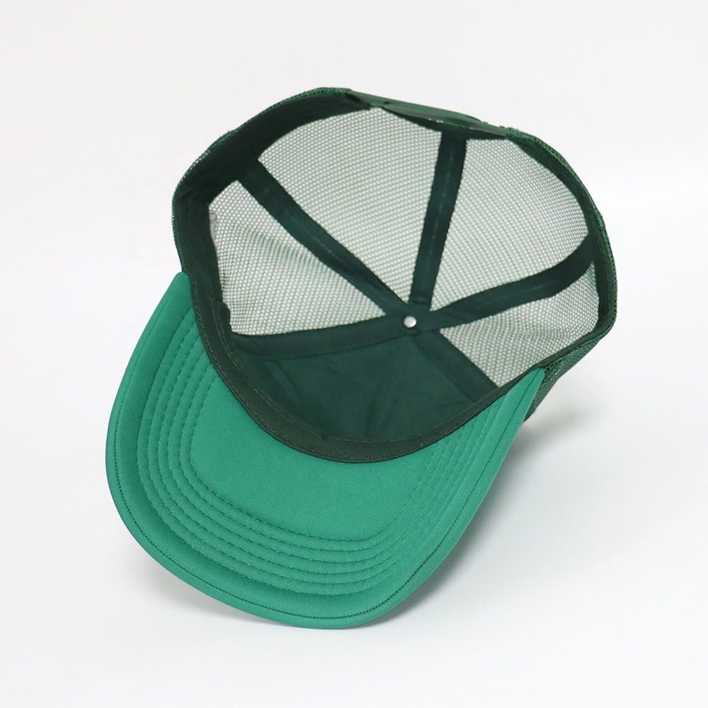 Green Foam Trucker Hat with Bold Front Patch Embroidery