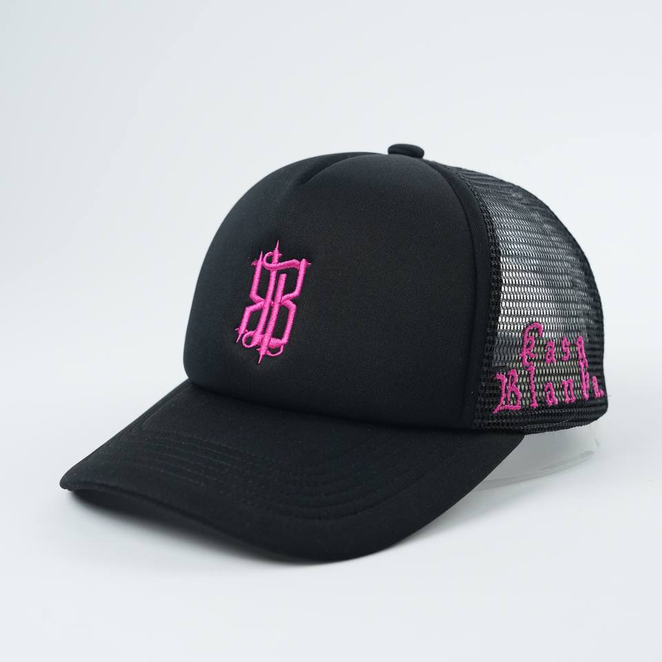 Minimalist Monogram Mesh Trucker Hat – Foam Front Embroidered Cap