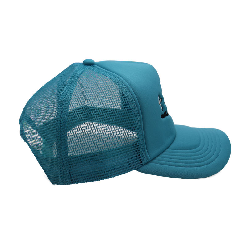 Blue Dolphin Embroidered Foam Front Mesh Trucker Cap