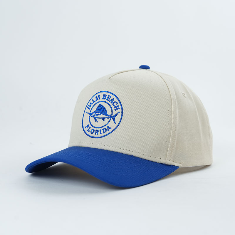 Palm Beach Florida Two Tone Cotton Twill Embroidered Baseball Cap