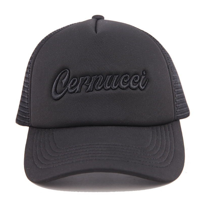 Mesh Back Foam Trucker Cap Embroidered Logo Adjustable Snapback Hat