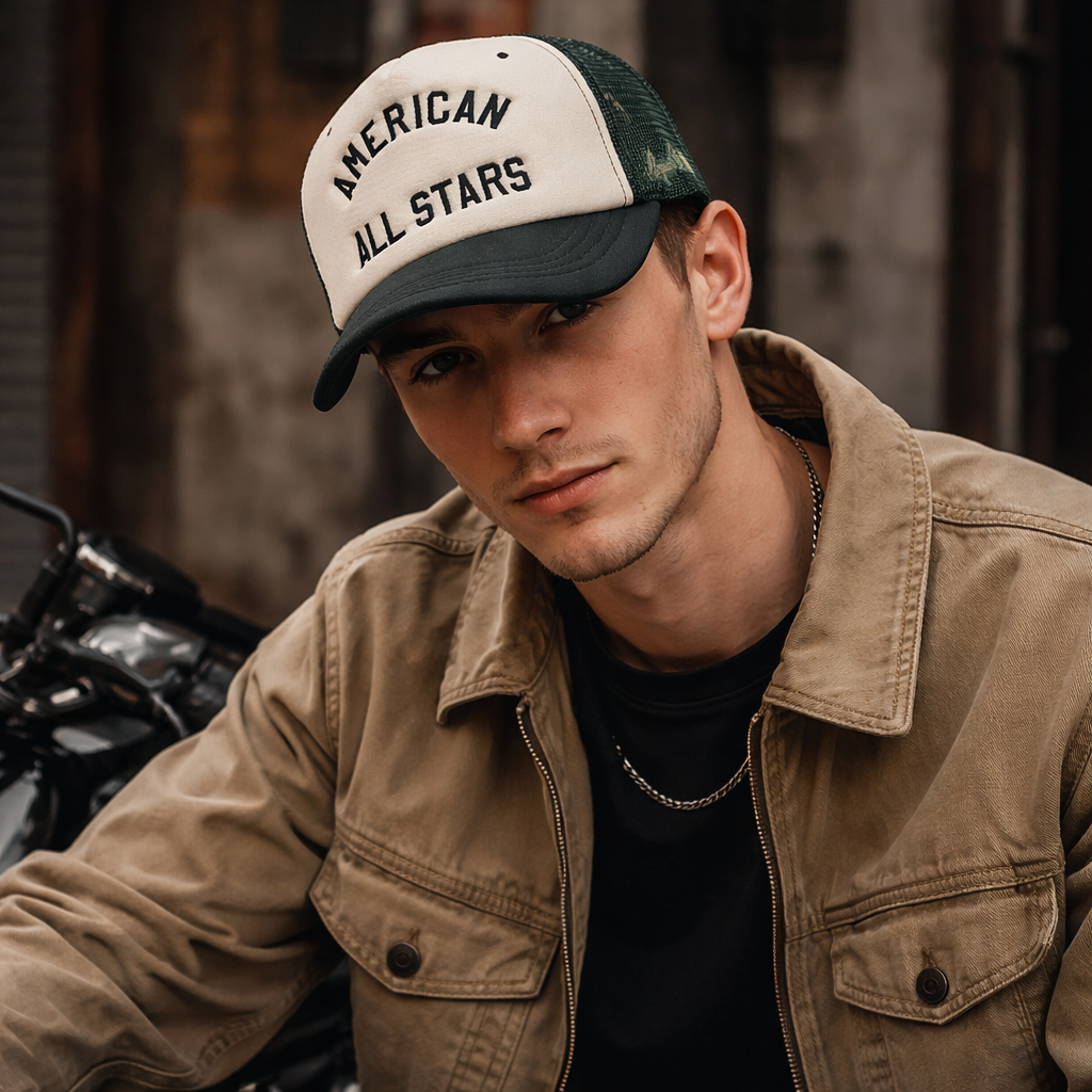 Retro American All Stars Embroidered Foam Trucker Hat