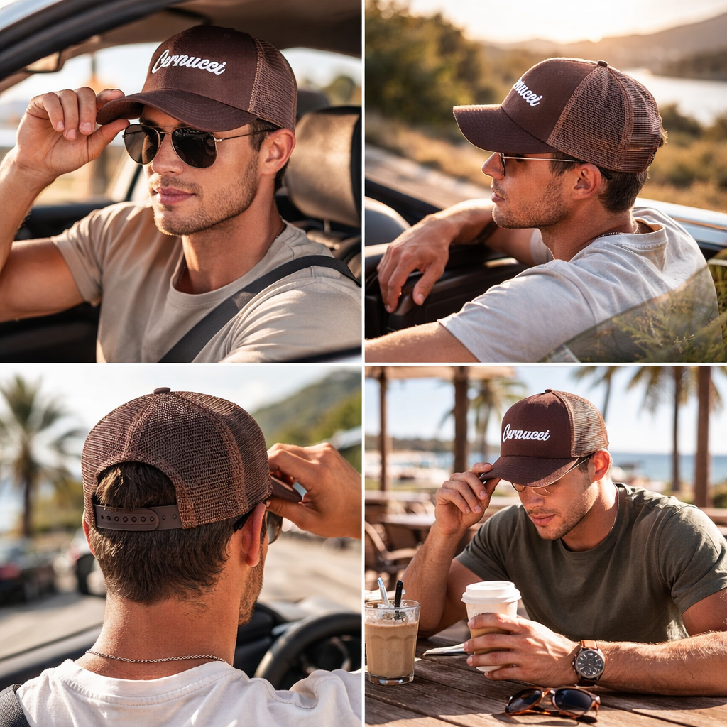 Mesh Back Foam Trucker Cap Embroidered Logo Adjustable Snapback Hat