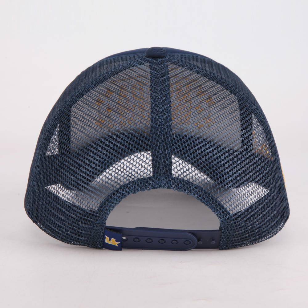 Navy Embroidered Championship Trucker Cap 2024 Wing Design Snapback Hat