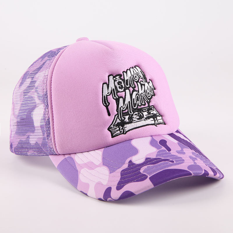Money Maker Purple Camo Foam Trucker Hat
