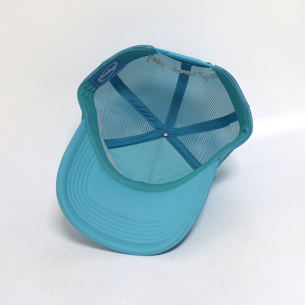 Dihua Light Blue Foam Mesh Trucker Hat