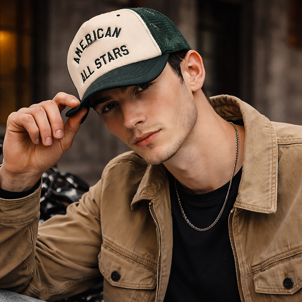 Retro American All Stars Embroidered Foam Trucker Hat