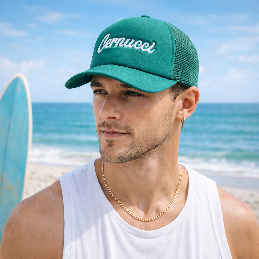 Mesh Back Foam Trucker Cap Embroidered Logo Adjustable Snapback Hat