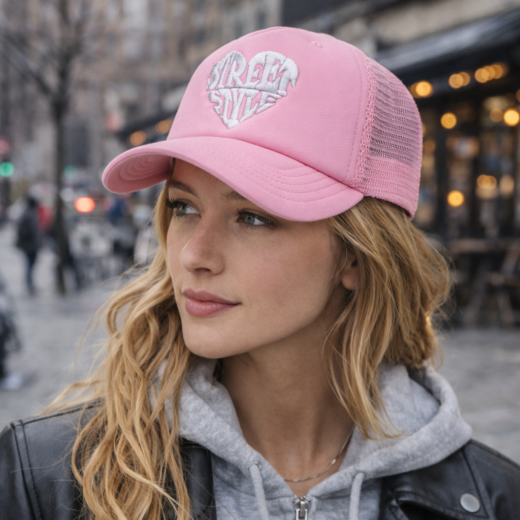 “STREET STYLE” Puff Embroidery Foam Trucker Hat – 3 Color Options