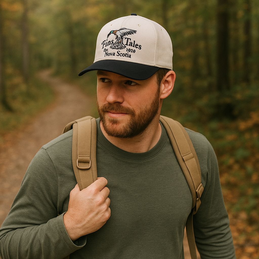 Vintage Two-Tone Cotton Twill Baseball Cap with Flat Embroidery Logo