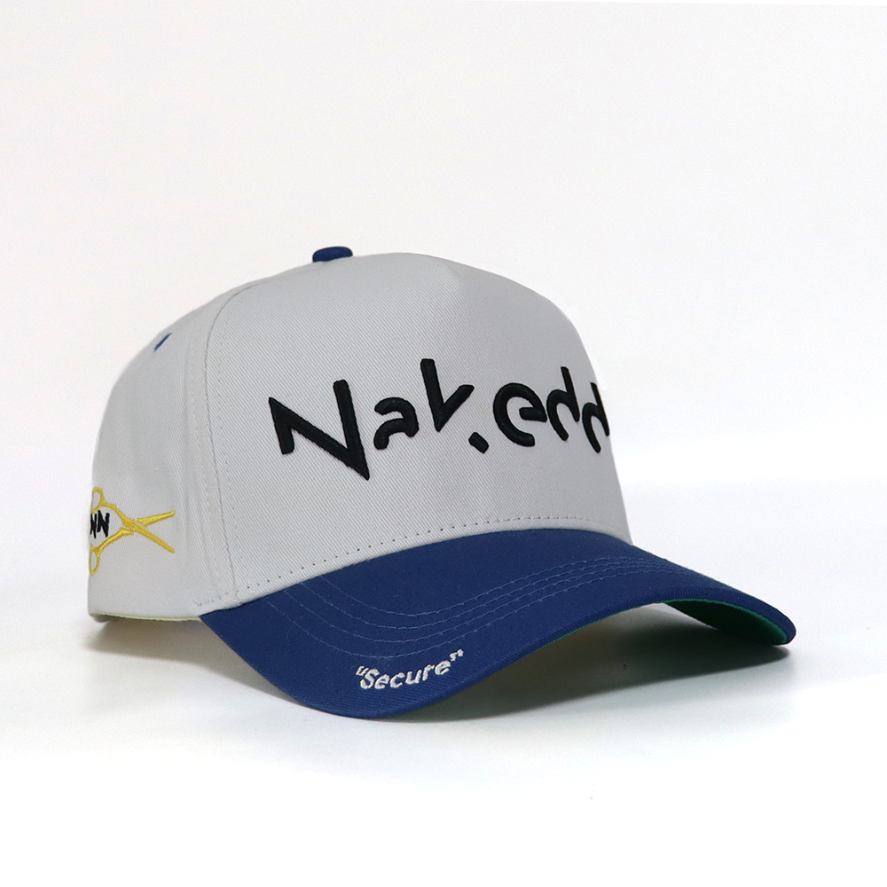 Stylish Two-Tone Embroidered 5-Panel Baseball Hat