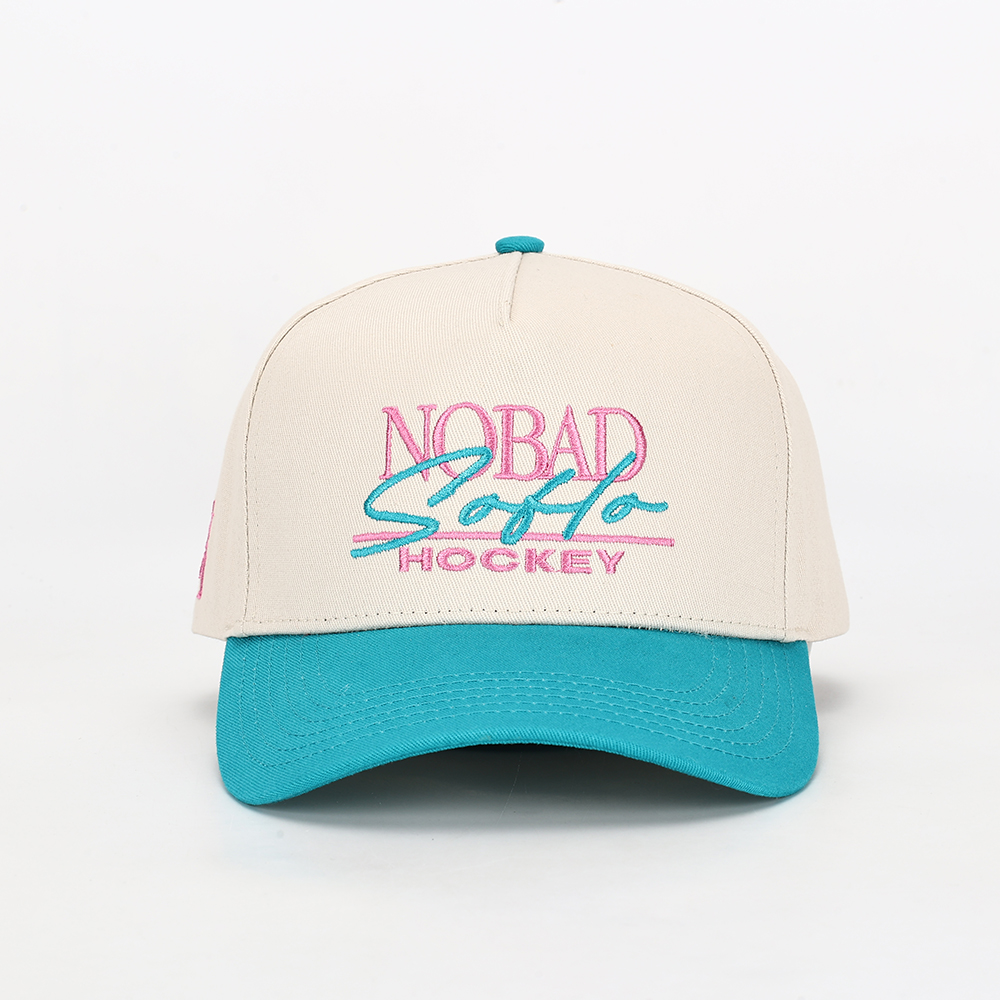 Retro Color Block Street Style Embroidered Baseball Cap