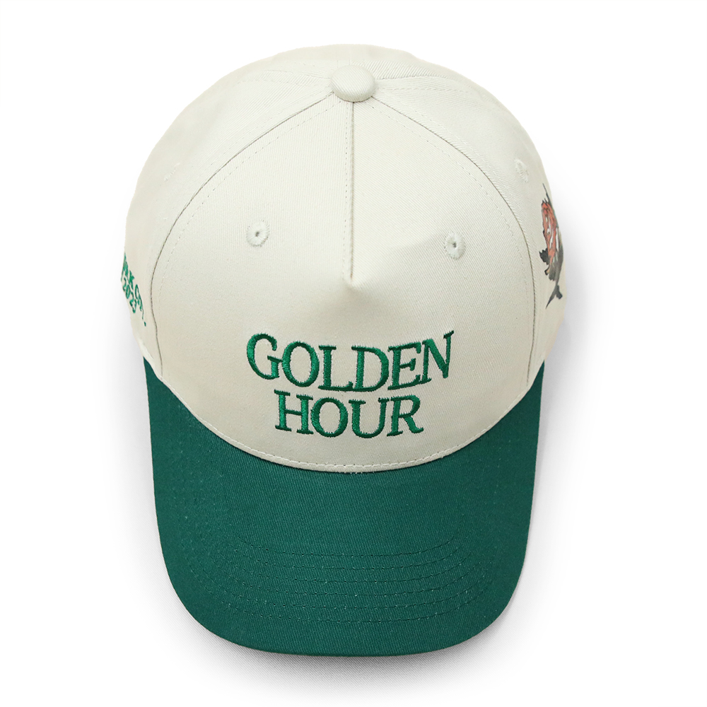 Golden Hour Embroidered Baseball Cap – Classic Two-Tone Cotton Hat
