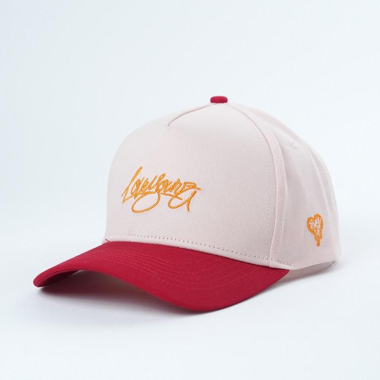 Contrast Brim Embroidered Baseball Cap – Two Tone Cotton Twill Hat