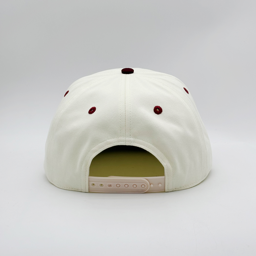 Retro Two-Tone 5-Panel Cotton Twill Baseball Cap with Embroidered Logo