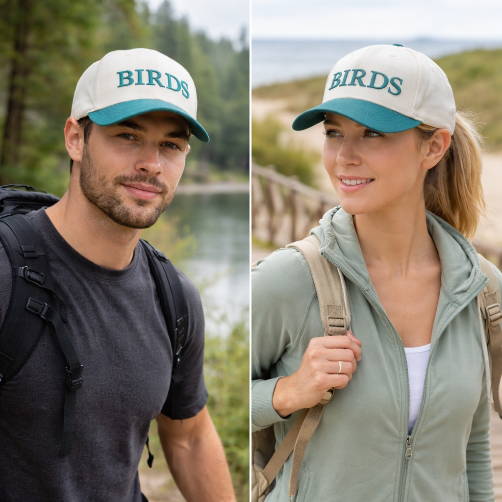 Stylish Two-Tone Cotton Baseball Cap with Adjustable Fit