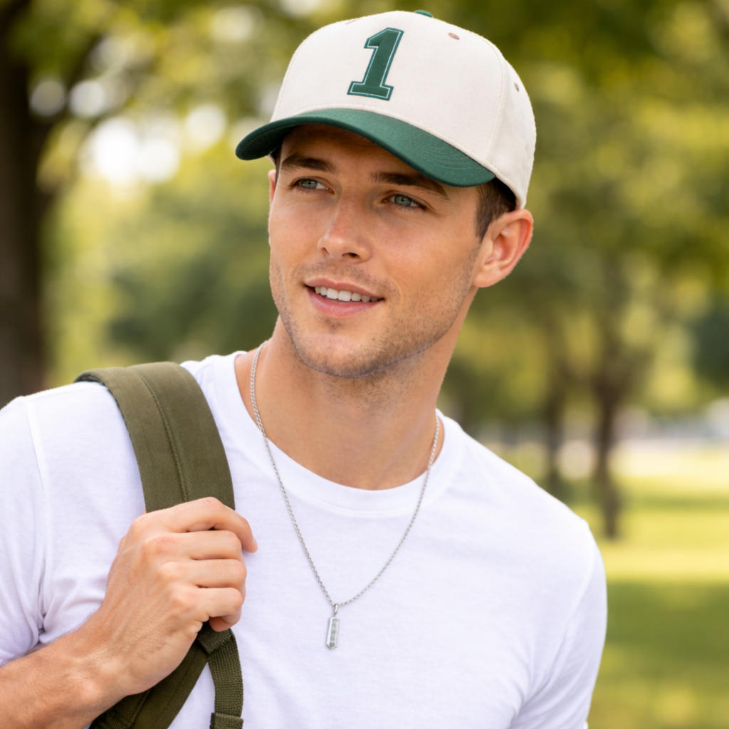 Number One Flat Embroidery Baseball Cap – Two‑Tone Cotton Twill 5‑Panel Hat