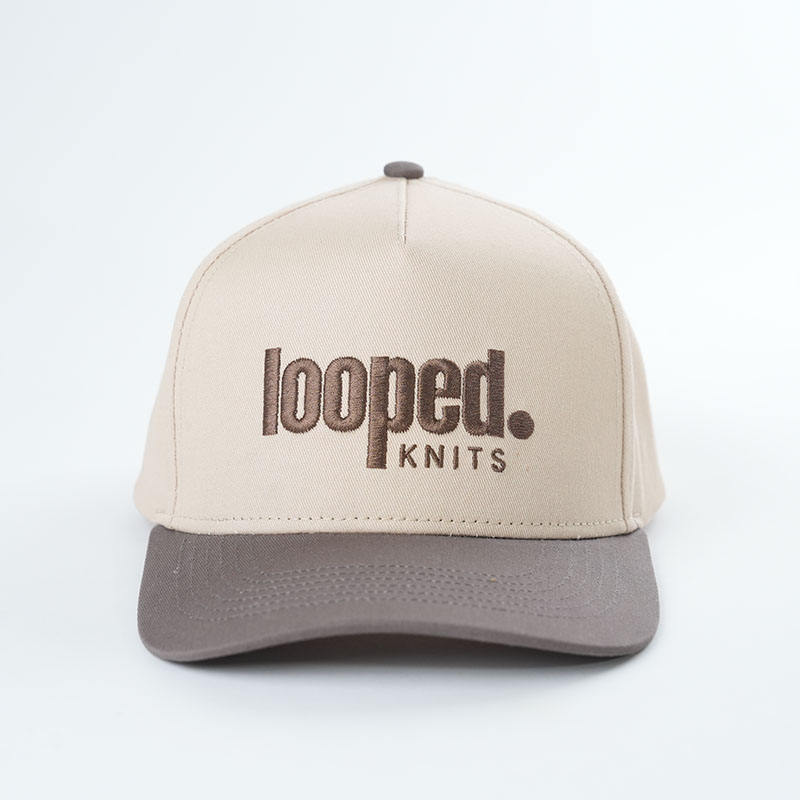 Looped. Knits Two-Tone 5-Panel Cotton Baseball Cap