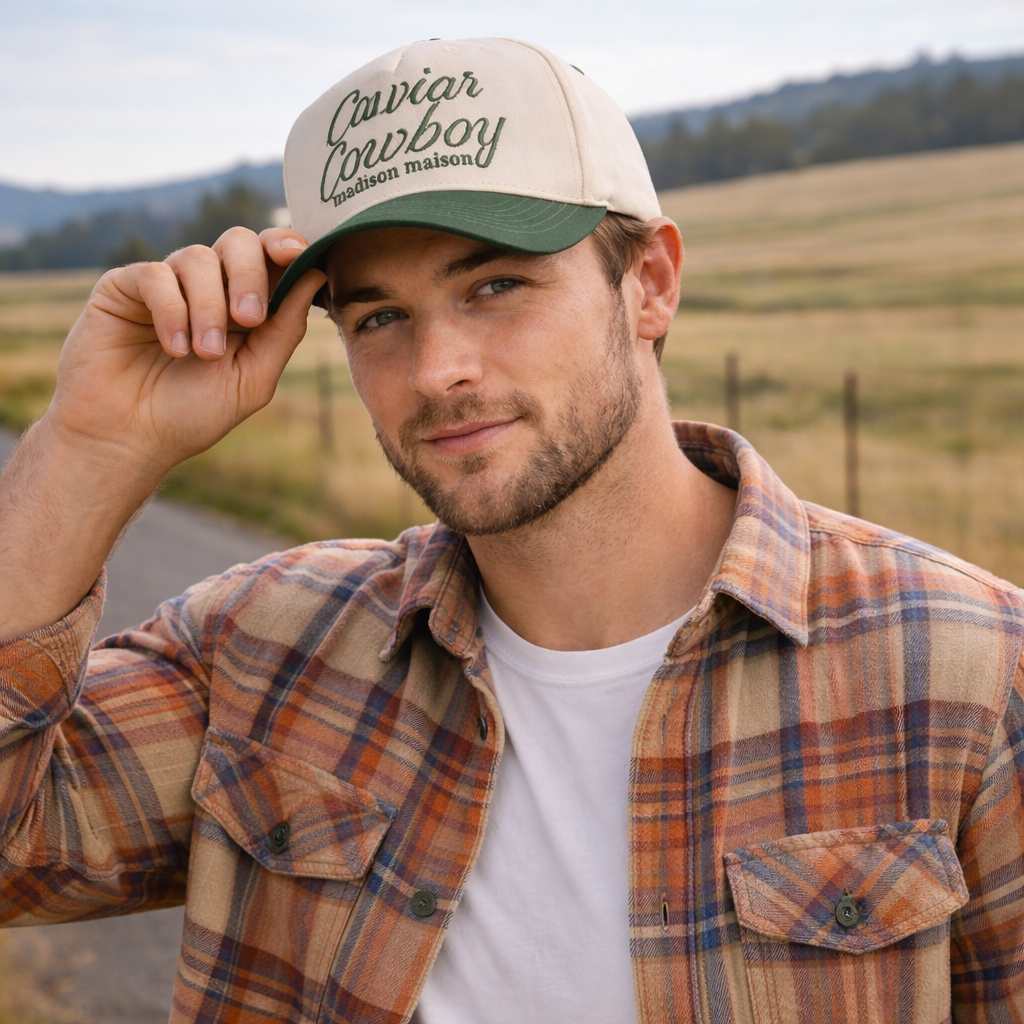 Two-Tone 5 Panel Cotton Twill Baseball Cap with Flat Embroidery