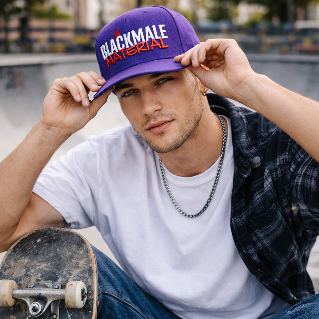 Cream and Green Sunday Embroidered Cotton Baseball Cap