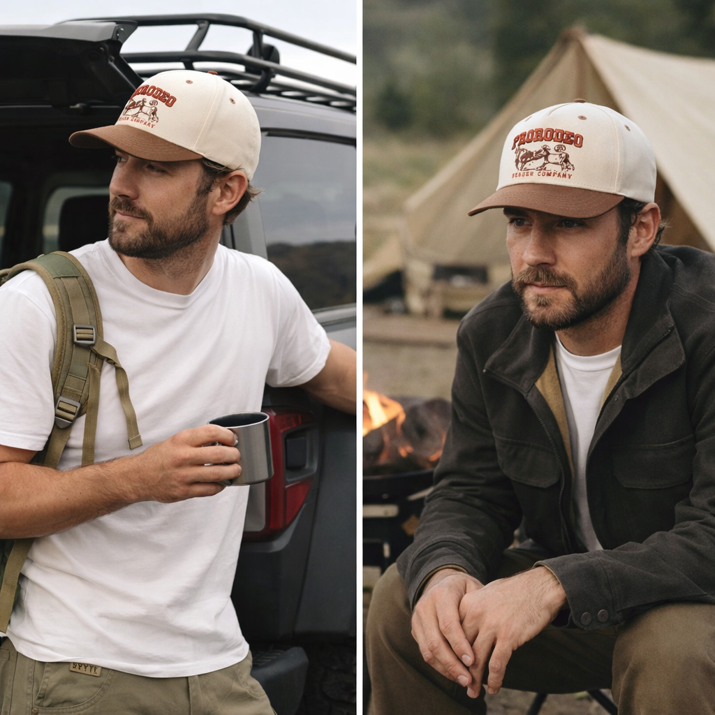 Vintage Rodeo Graphic Two-Tone Baseball Hat