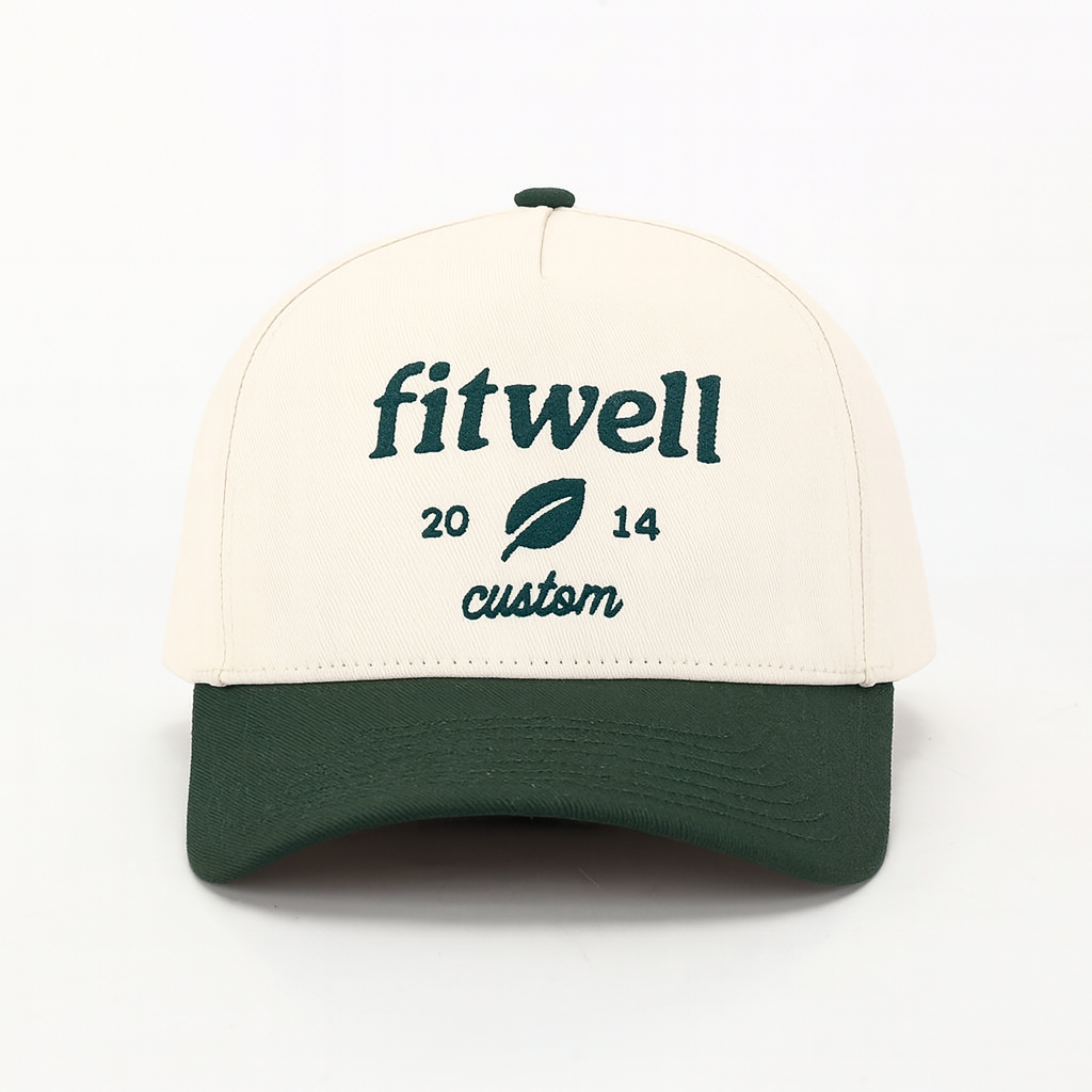 Two-Tone Cotton Twill Baseball Cap with REVES CLUB Embroidery