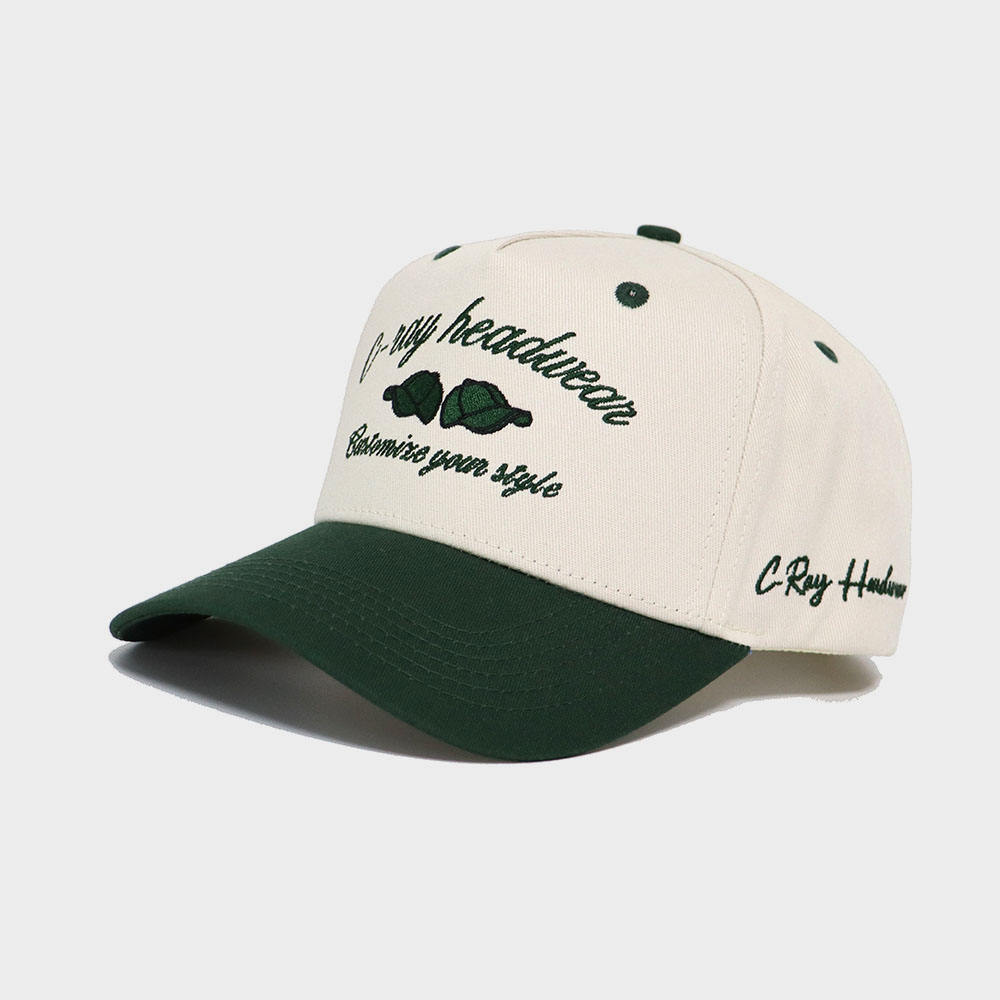 C-ray Two-Tone Embroidered Cotton Baseball Cap – Casual Custom Look
