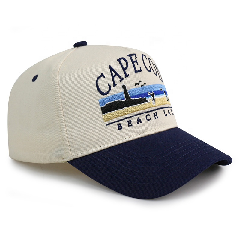 Cape Cod Beach Lax Embroidered 5-Panel Cotton Twill Baseball Cap