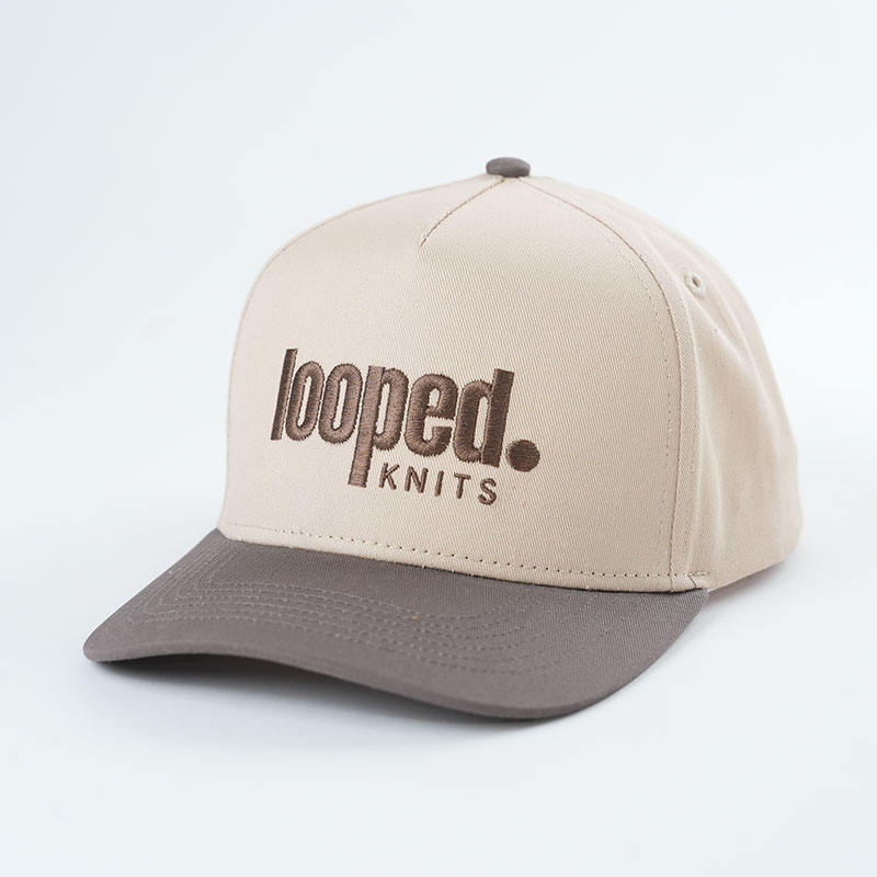 Looped. Knits Two-Tone 5-Panel Cotton Baseball Cap