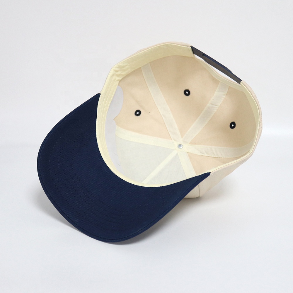 Two-Tone Cotton Twill Baseball Cap with Embroidered NO Logo