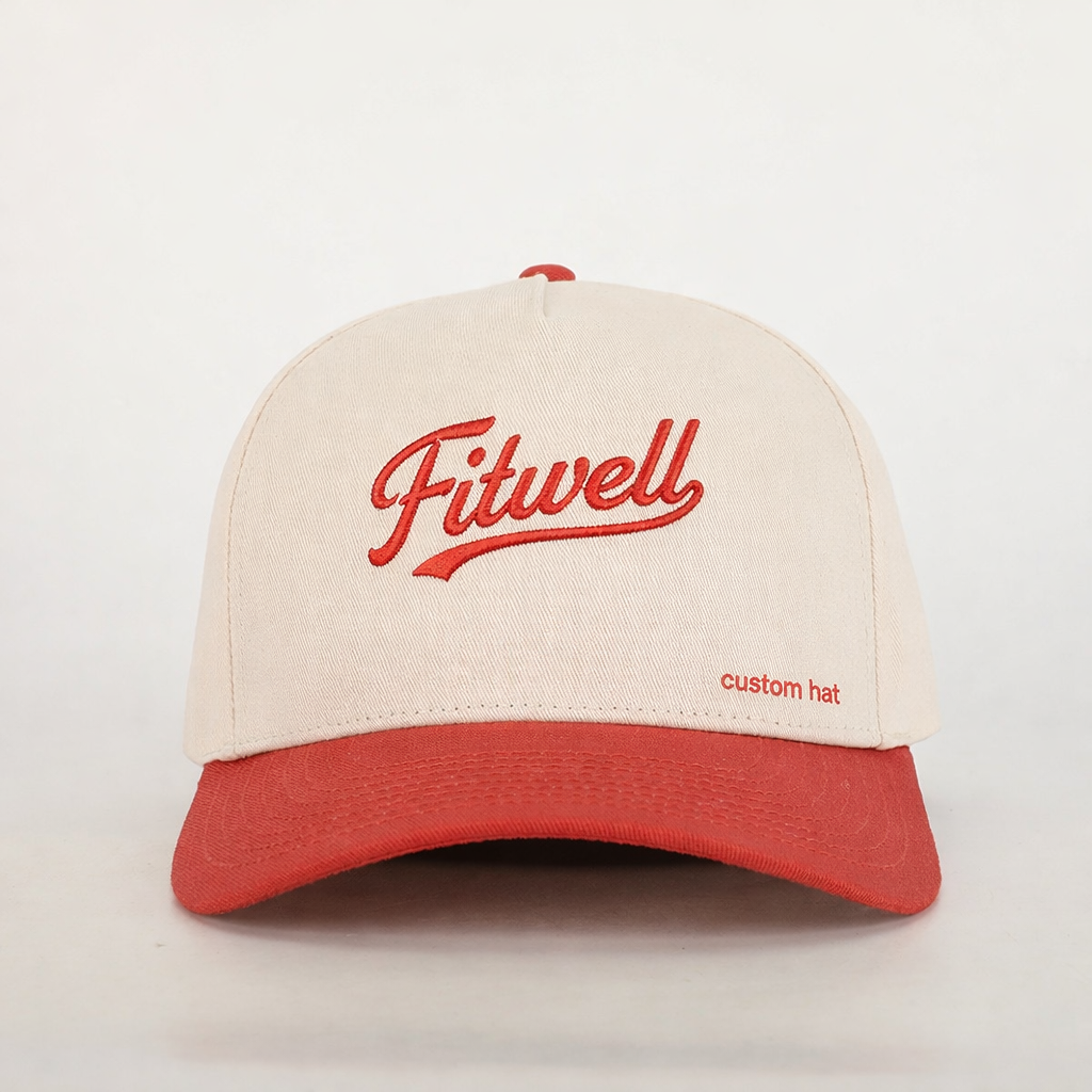 Vintage Dice Embroidered Two-Tone Baseball Cap – 5 Panel Cotton Twill Hat