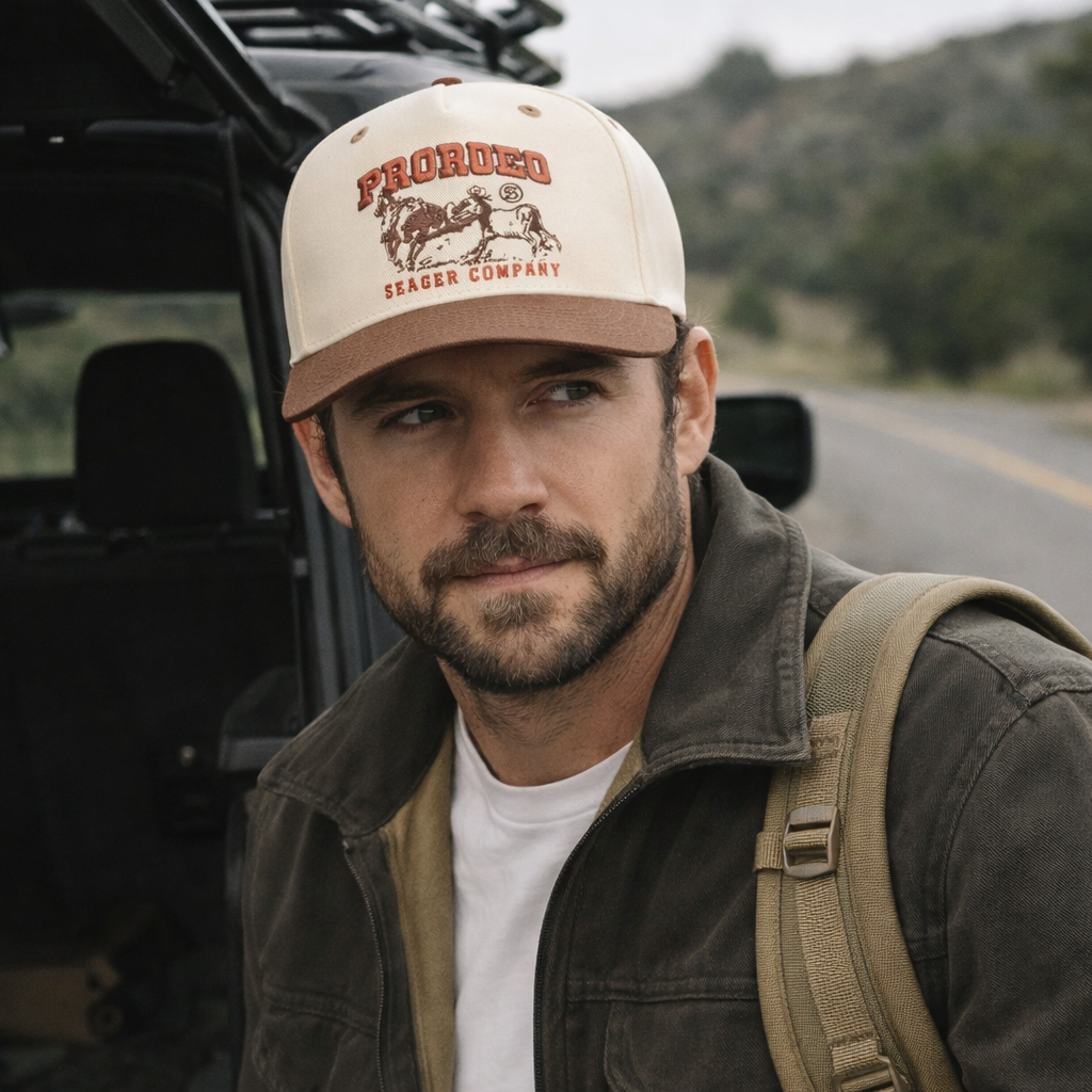 Vintage Rodeo Graphic Two-Tone Baseball Hat