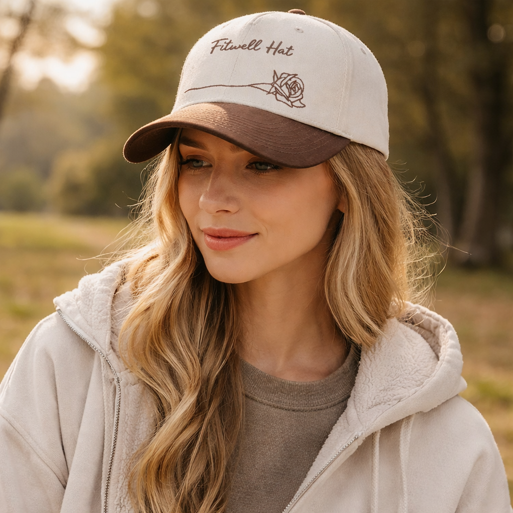 Two-Tone Baseball Cap with &quotStop & Smell the Roses