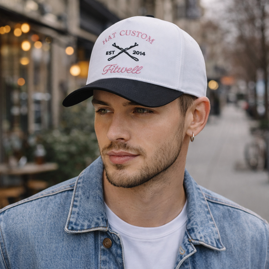 Salon Norrell Pretty Hair Club Baseball Cap – White & Black Two-Tone Design