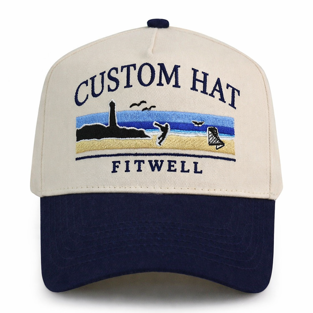 Cape Cod Beach Lax Embroidered 5-Panel Cotton Twill Baseball Cap