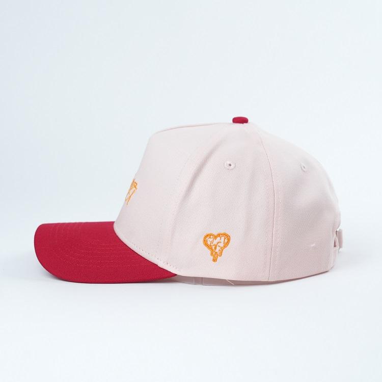 Contrast Brim Embroidered Baseball Cap – Two Tone Cotton Twill Hat