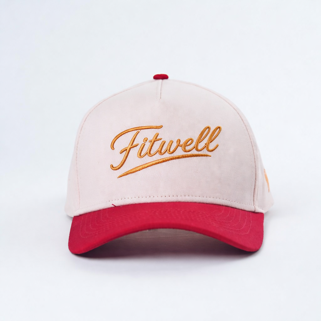 Contrast Brim Embroidered Baseball Cap – Two Tone Cotton Twill Hat