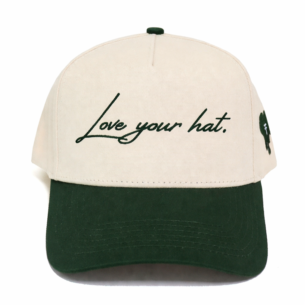 Two-Tone Cotton Twill Baseball Cap with Script Embroidery