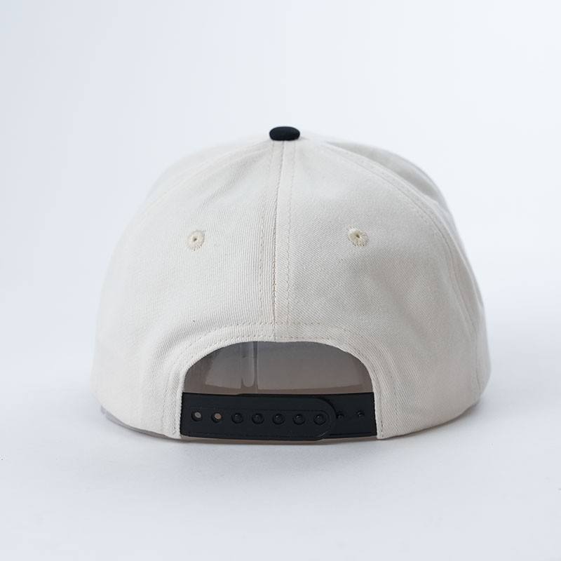 Two-Tone Cotton Twill Baseball Cap with Flat Embroidered Front Text – 5 Panel Classic Fit