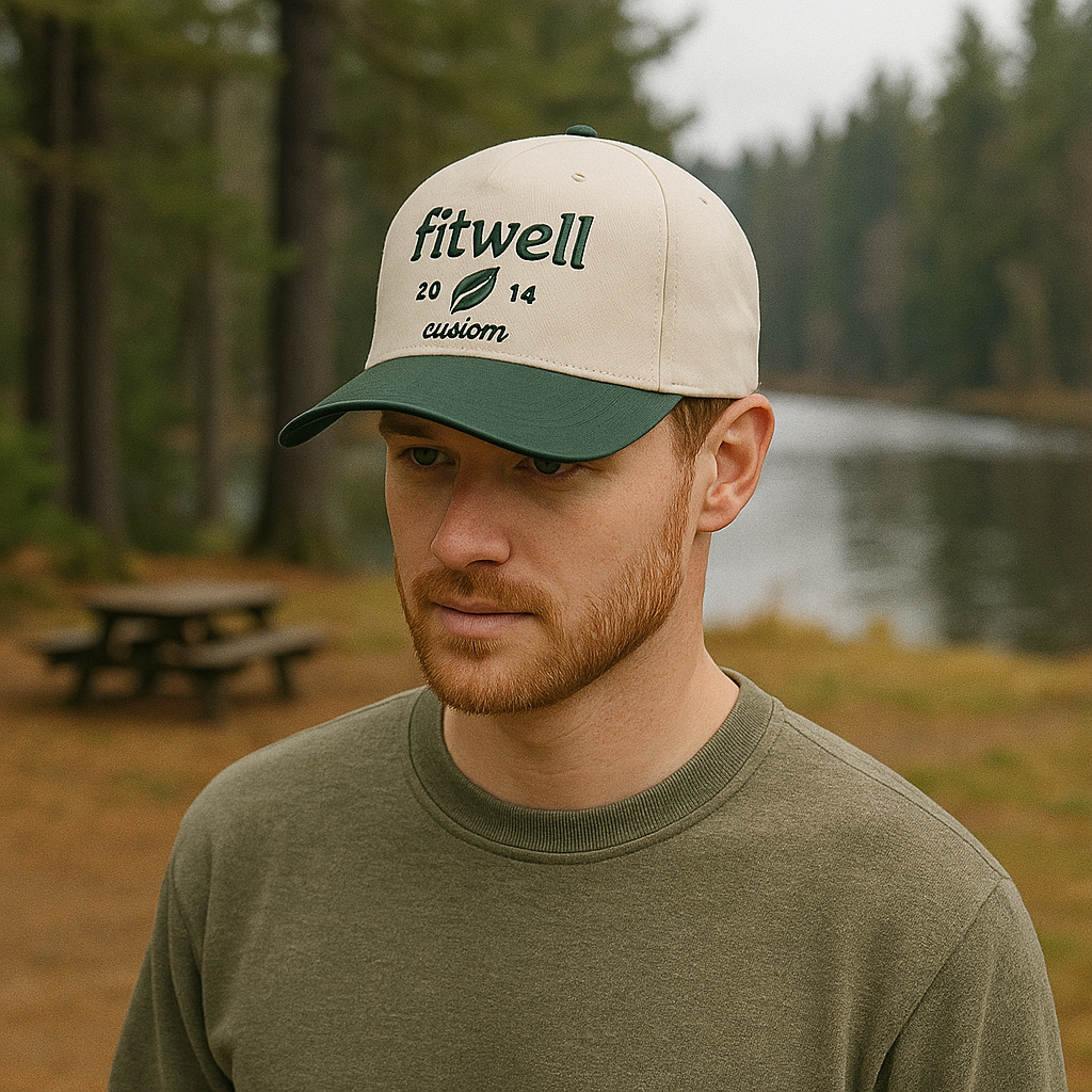 Two-Tone Cotton Twill Baseball Cap with REVES CLUB Embroidery