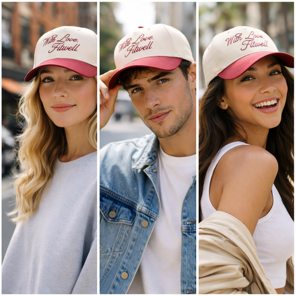 Two-Tone “With Love, From Nashville” Embroidered Baseball Cap – 5 Panel Cotton Hat