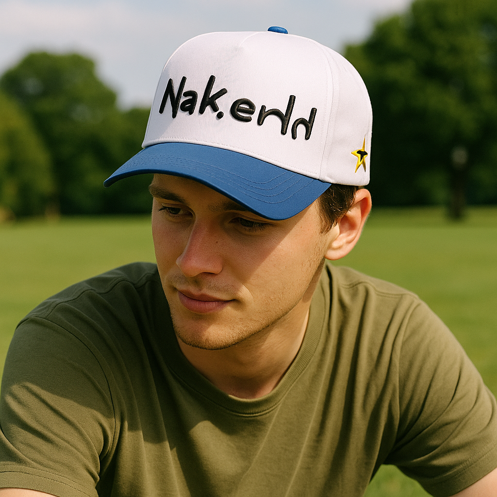 Stylish Two-Tone Embroidered 5-Panel Baseball Hat