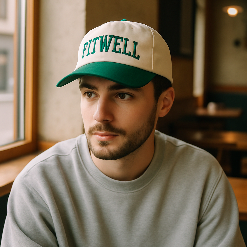 Two-Tone 5 Panel Cotton Twill Cap with Flat Embroidery