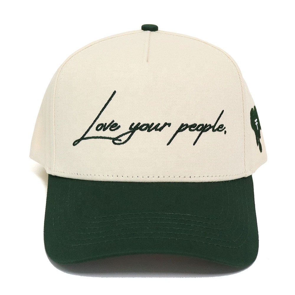 Two-Tone Cotton Twill Baseball Cap with Script Embroidery