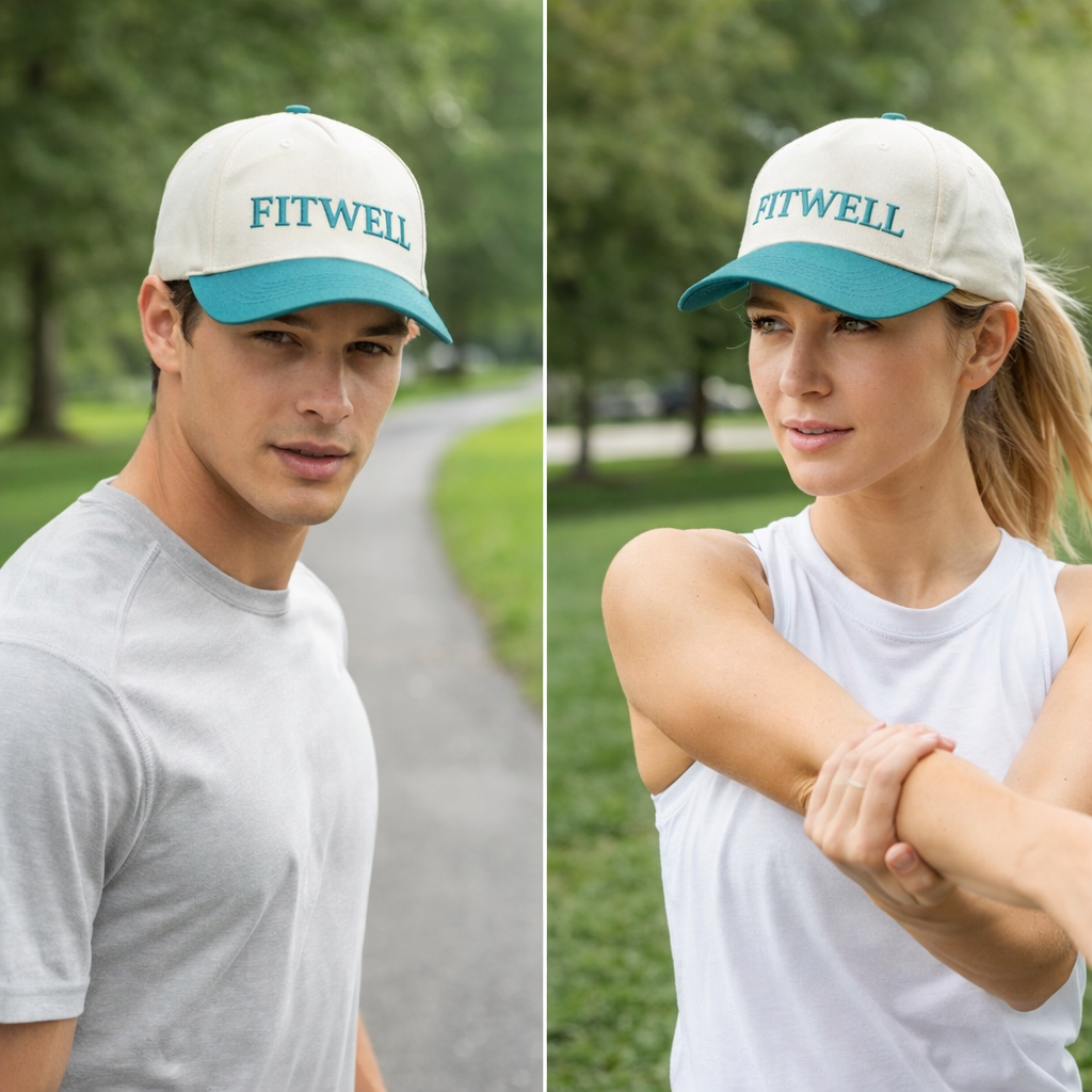 Stylish Two-Tone Cotton Baseball Cap with Adjustable Fit