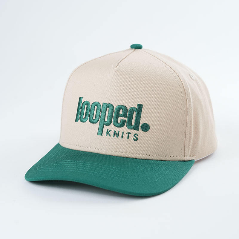 Looped. Knits Two-Tone 5-Panel Cotton Baseball Cap